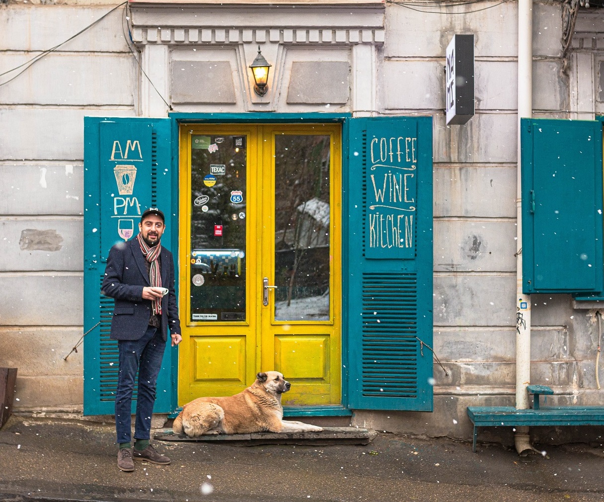 A snowy day in Tbilisi